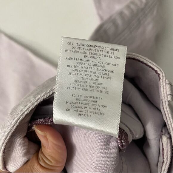 ANTHRO | Pilcro & the Letterpress, stet Fit ankle cropped Jeans lt. purple sz 29 - Picture 8 of 10